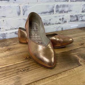 Toms Rose Gold Metallic Flats